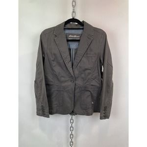 NEW‎ Eddie Bauer Grey Blue Blazer Size 10P